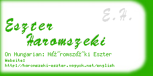 eszter haromszeki business card